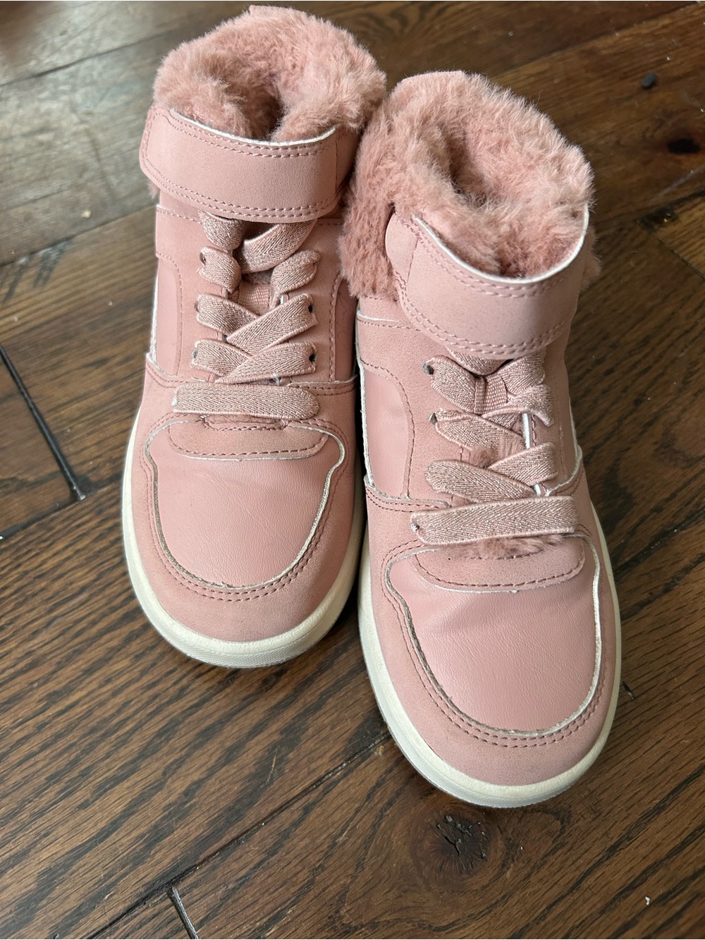 H&M Pink Faux Fur Girls Boots